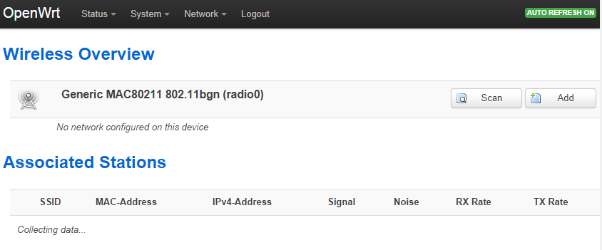 Network Wifi page