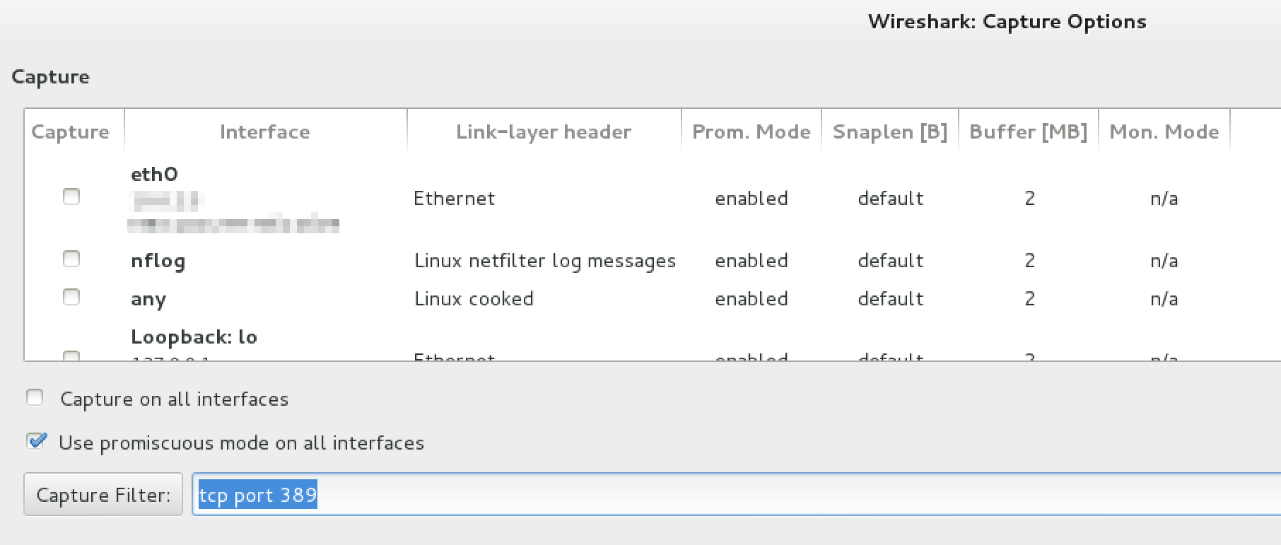 wireshark capture options