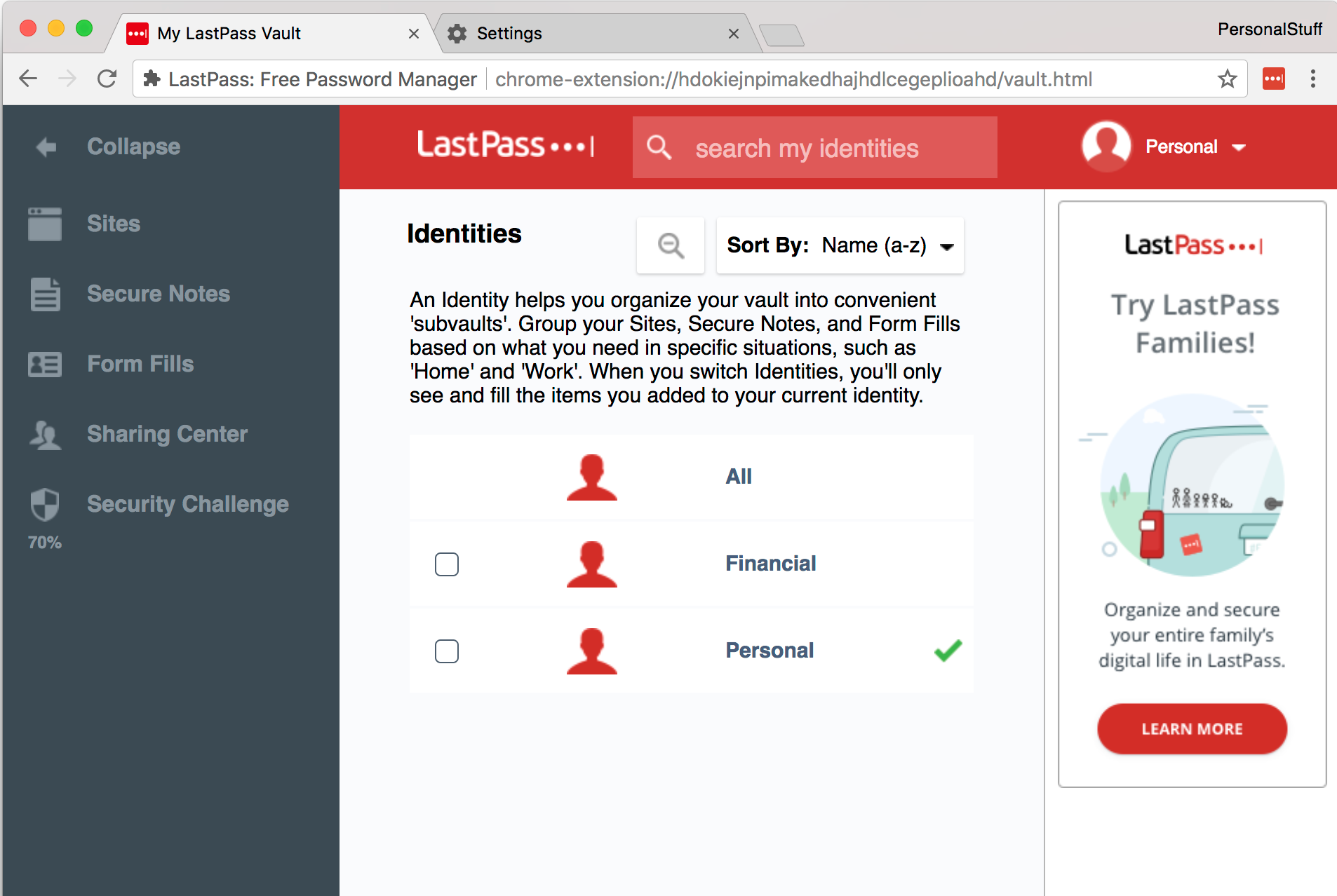 LastPass Identities + Browser profiles = Awesomeness